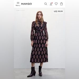 Beautiful MANGO baroque dress Size Small